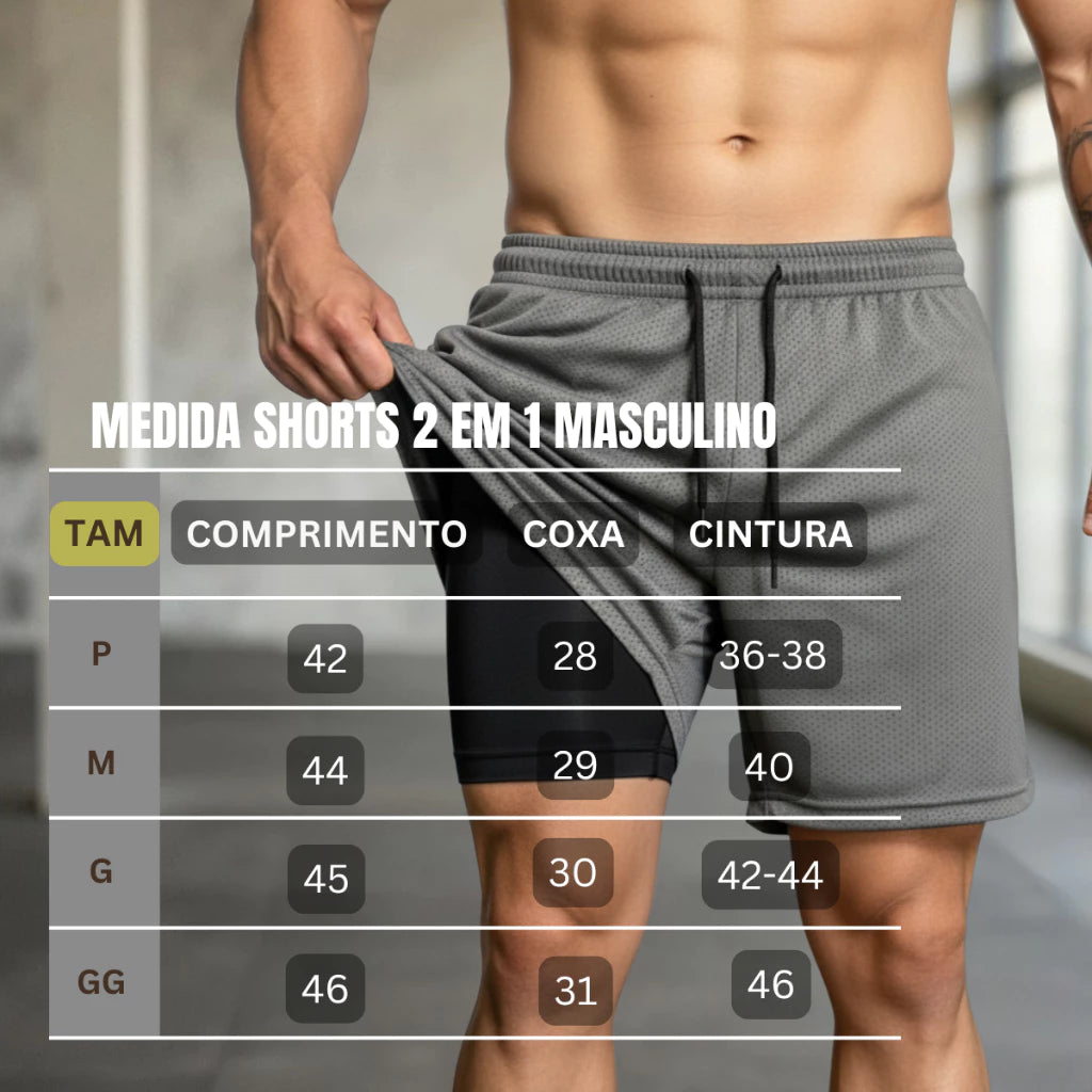 KIT 3 Shorts DRYFIT Esportivo